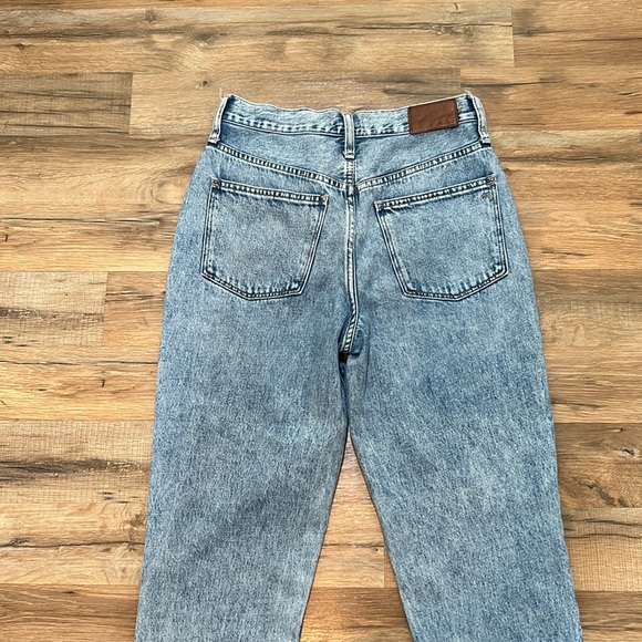 MADEWELL WOMENS JEANS HIGH RISE STRAIGHT LEG ENMORE WASH BLUE SZ 26 - Picture 3 of 11